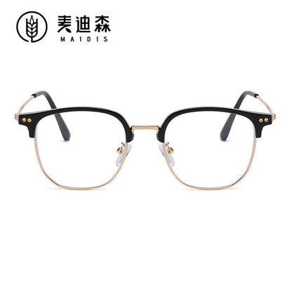 Eyeglasses Frame Light Square Metal Blocking Blue