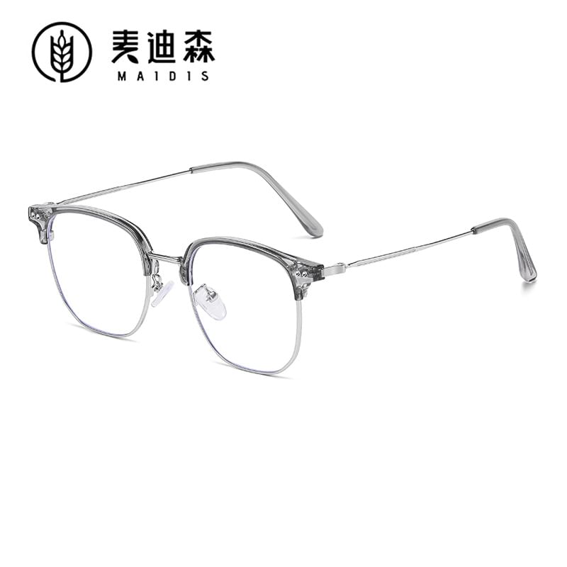 Eyeglasses Frame Light Square Metal Blocking Blue