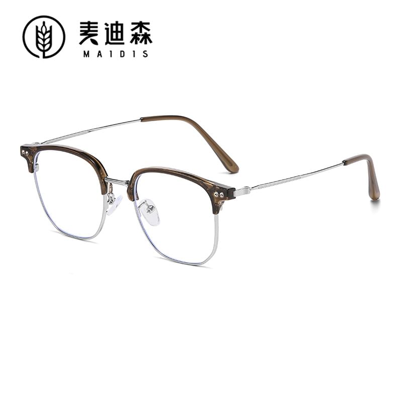 Eyeglasses Frame Light Square Metal Blocking Blue