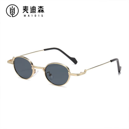 Frame / Eyeglasses Blue Sunglasses Light Round Metal Blocking