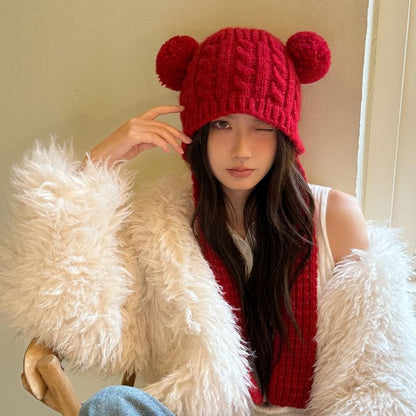 Bear Knit Ear Beanie