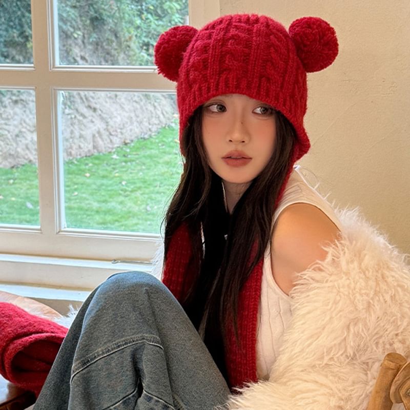 Bear Knit Ear Beanie
