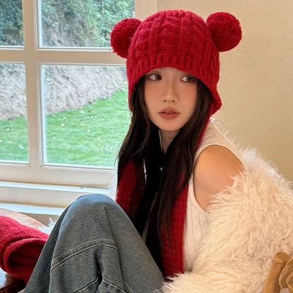 Bear Knit Ear Beanie
