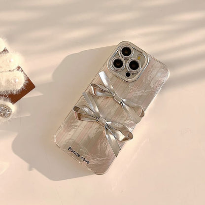 / Set Phone Case Pearl Strap Faux Ribbon