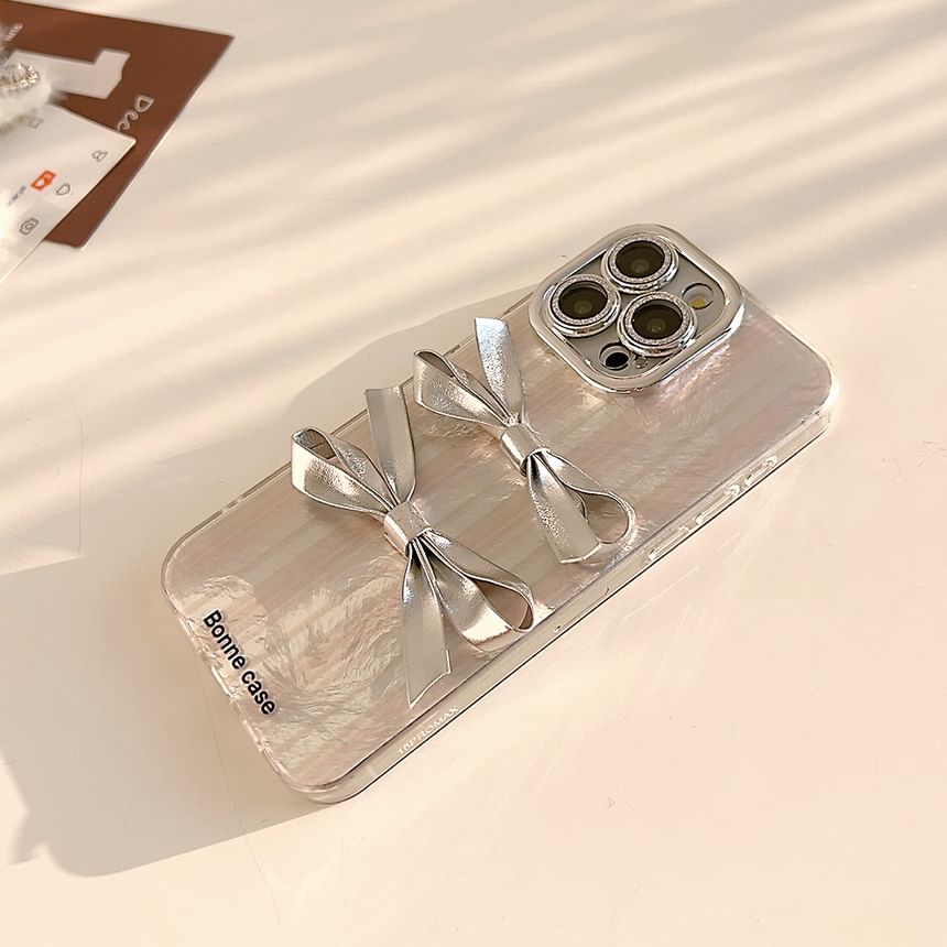 / Set Phone Case Pearl Strap Faux Ribbon