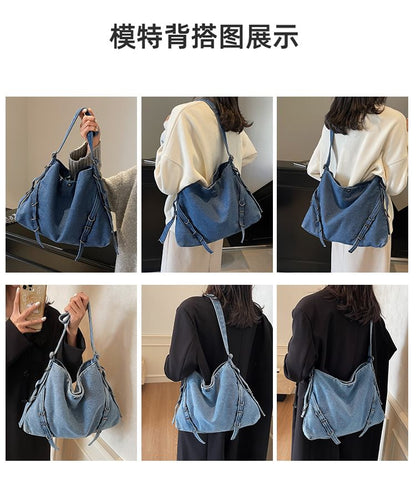 Plain Bag Denim Tote