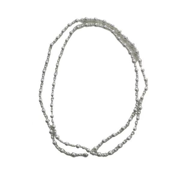 Pearl Necklace Faux Layered Beaded