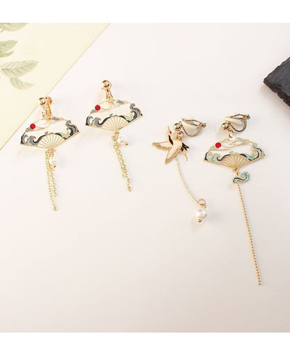 Earring Dangle Alloy (Various Crane Designs)