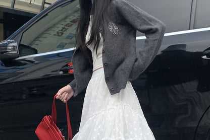 Rise A-Line Skirt High Floral Maxi Asymmetrical Ruffle