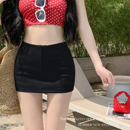 Pencil Plain High Waist Mini Skirt