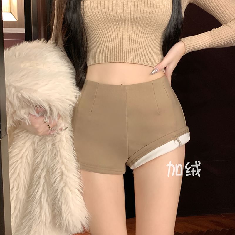 Rise Plain Mid Pants Hot