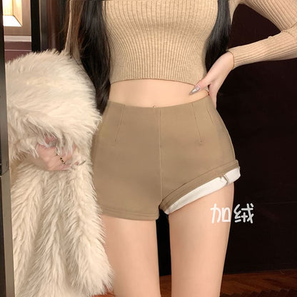 Rise Plain Mid Pants Hot