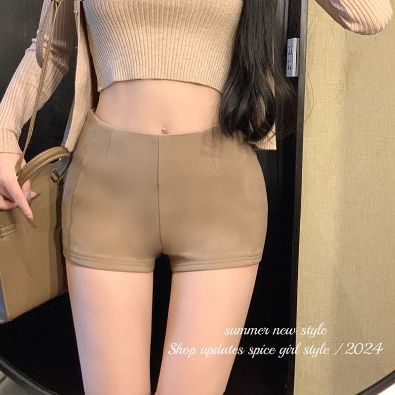 Rise Plain Mid Pants Hot