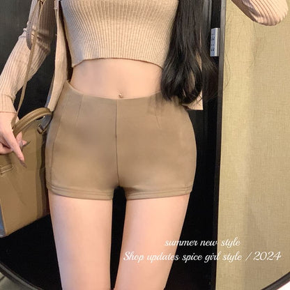 Rise Plain Mid Pants Hot