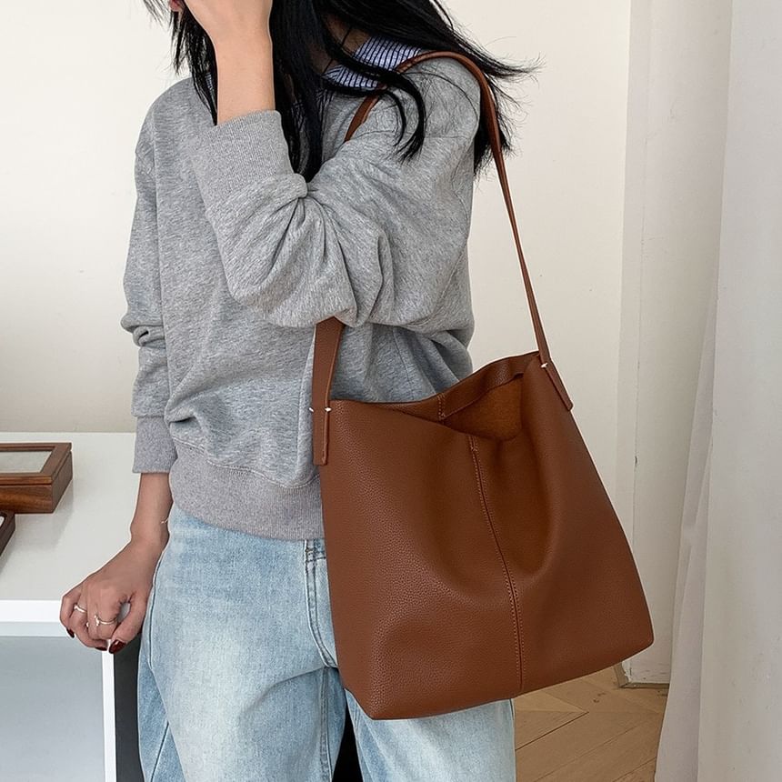 Bucket Faux Bag Leather