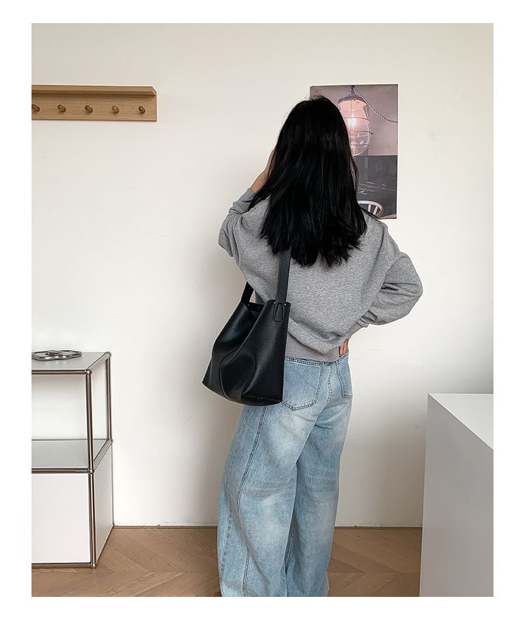 Bucket Faux Bag Leather