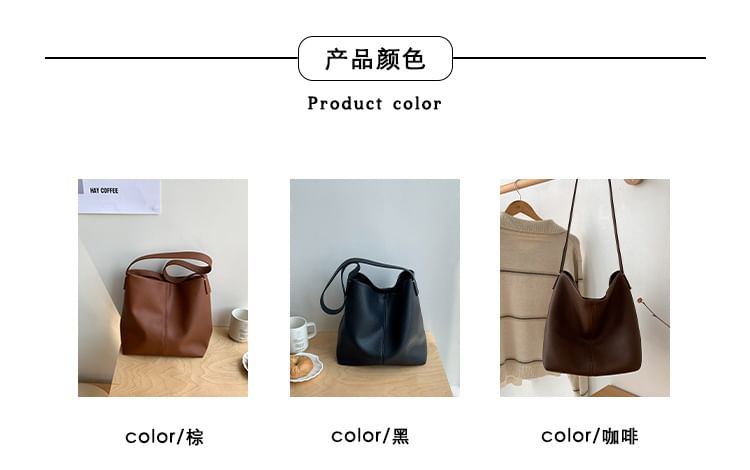 Bucket Faux Bag Leather