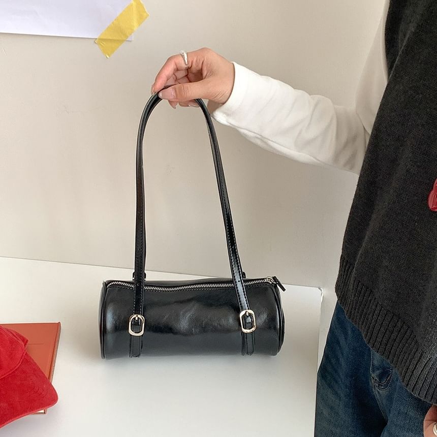 Faux Shoulder Leather Bag