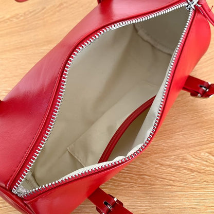 Faux Shoulder Leather Bag