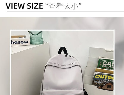 Set Nylon Lettering / Charm Backpack Print Bag Laptop