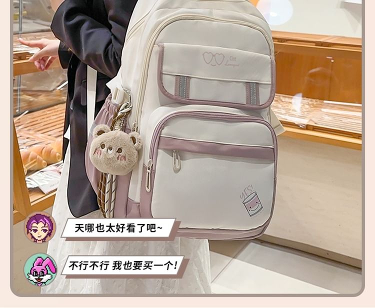 Bag Laptop Cartoon Print Backpack Set / Nylon Charm