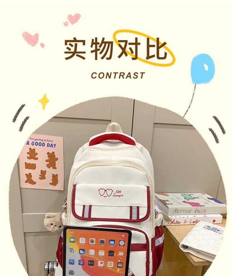 Bag Laptop Cartoon Print Backpack Set / Nylon Charm