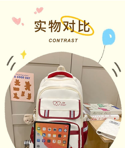 Bag Laptop Cartoon Print Backpack Set / Nylon Charm