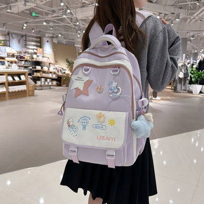 Embroidered Tote Badge Star Nylon Set / Bag Laptop Charm Backpack Applique