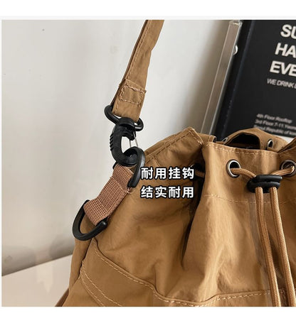 Multi-Pocket Drawstring Backpack