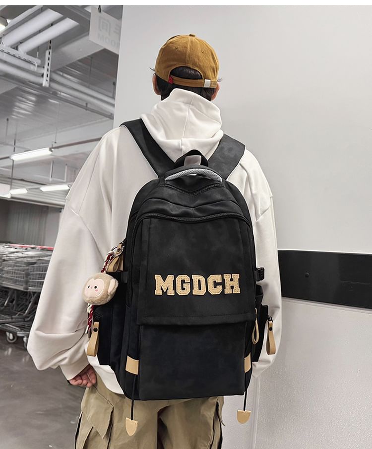 Nylon Charm Bag / Set Applique Laptop Dye Tie Backpack Lettering