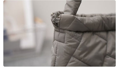 Tote Quilted Plain Drawstring Bag