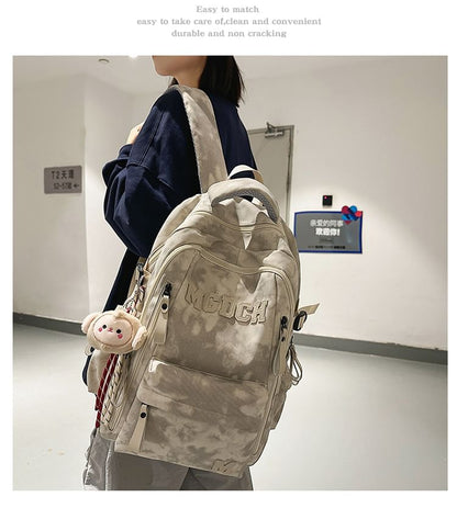 Laptop Applique Set Nylon Lettering Charm Backpack Tie Bag / Dye