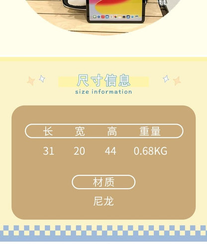 / Bag Badge Tone Set Applique Charm Nylon Two Laptop Backpack