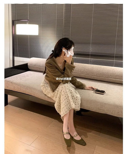 Metal Pumps Heel Plain Low Jane Mary Accent