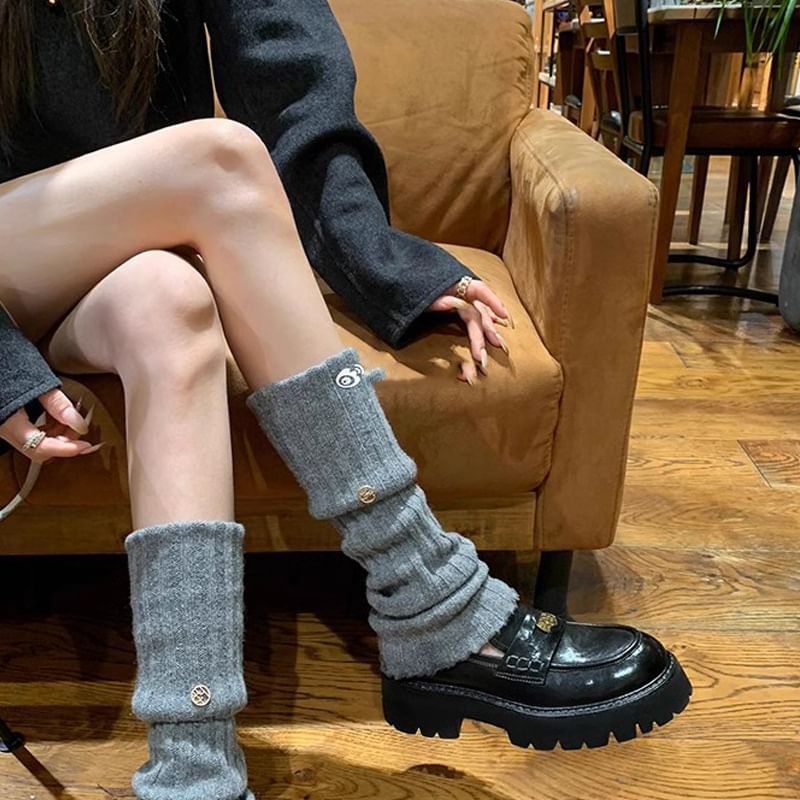 Loafers Plain Penny Faux Leather Platform