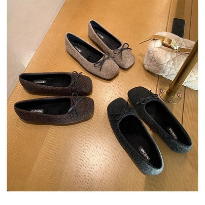 Flats Bow Toe Accent Square