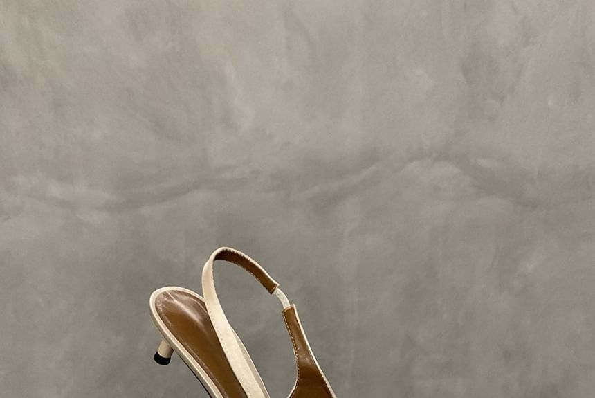 Pumps Kitten Heel Toe Pointed Satin