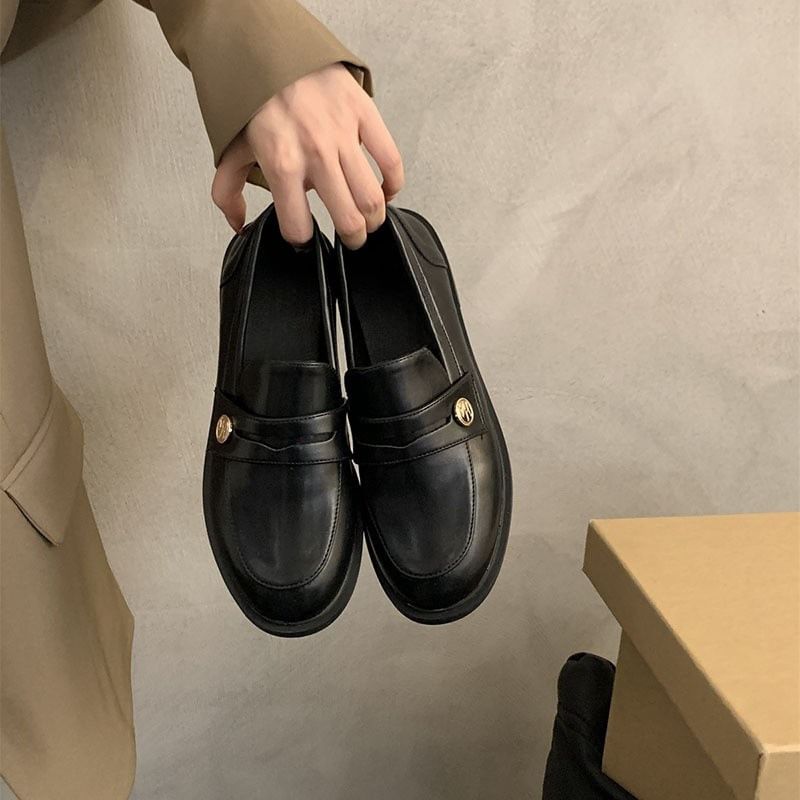/ Faux Loafers Penny Leather Patent