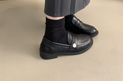 / Faux Loafers Penny Leather Patent