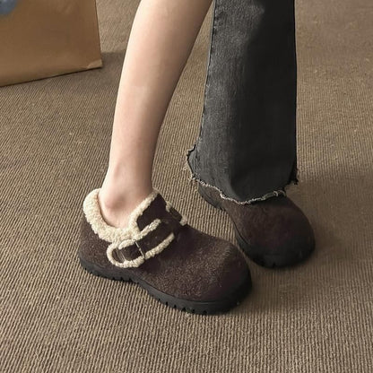 Snow Platform Shoes Buckle