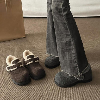 Snow Platform Shoes Buckle