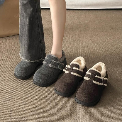 Snow Platform Shoes Buckle
