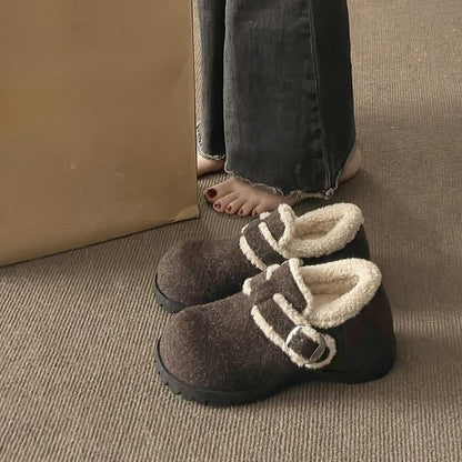 Snow Platform Shoes Buckle