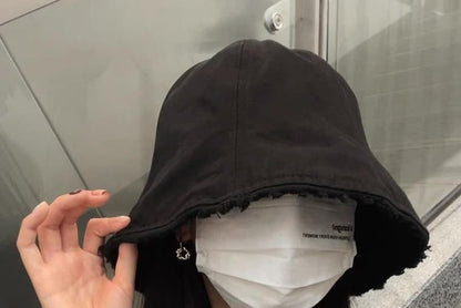 Bucket Frayed Hat Plain