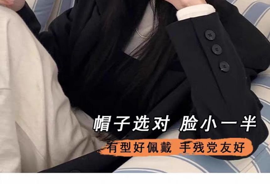 Knit Diamond Beanie Jacquard