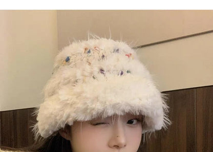 Bucket Hat Fluffy Knit