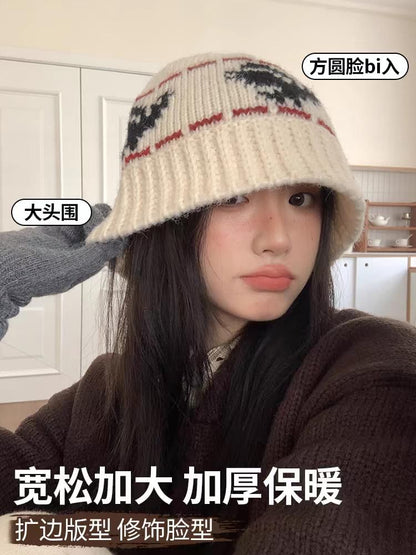 Patterned Hat Knit Cloche