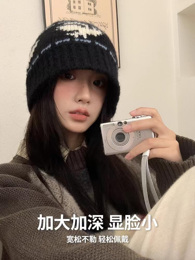 Patterned Hat Knit Cloche