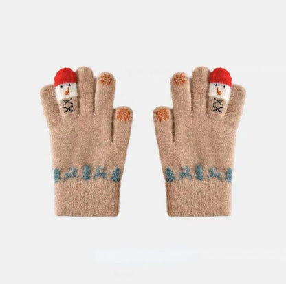 Gloves Print Snowman
