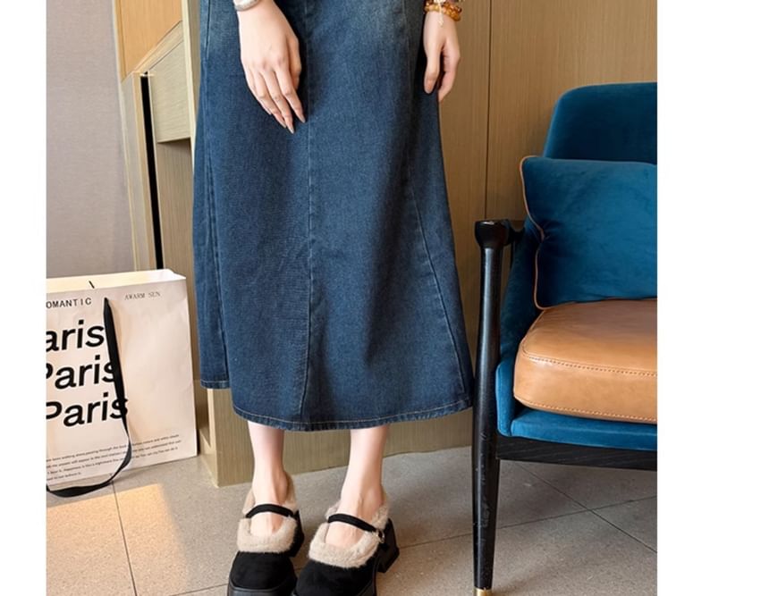 Heel Shoes Platform Mary Jane Square-Toe Chunky